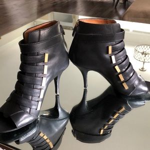 Black Givenchy Peep Toe Booties Size 40